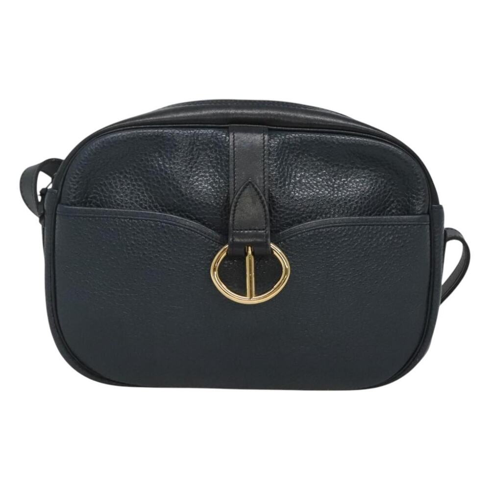 Dior Leather Shoulder Bag Navy
